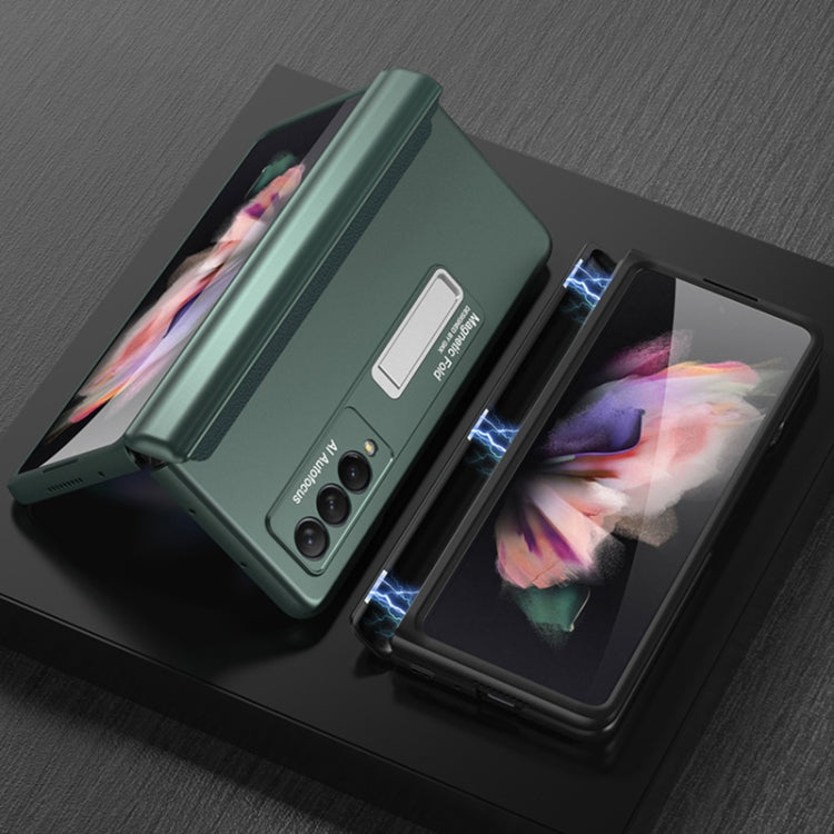 For Samsung Galaxy Z Fold3 5G GKK Magnetic Full Coverage Phone Flip Case with Holder(Black) - free shipping - PMC TechLife - Order now!