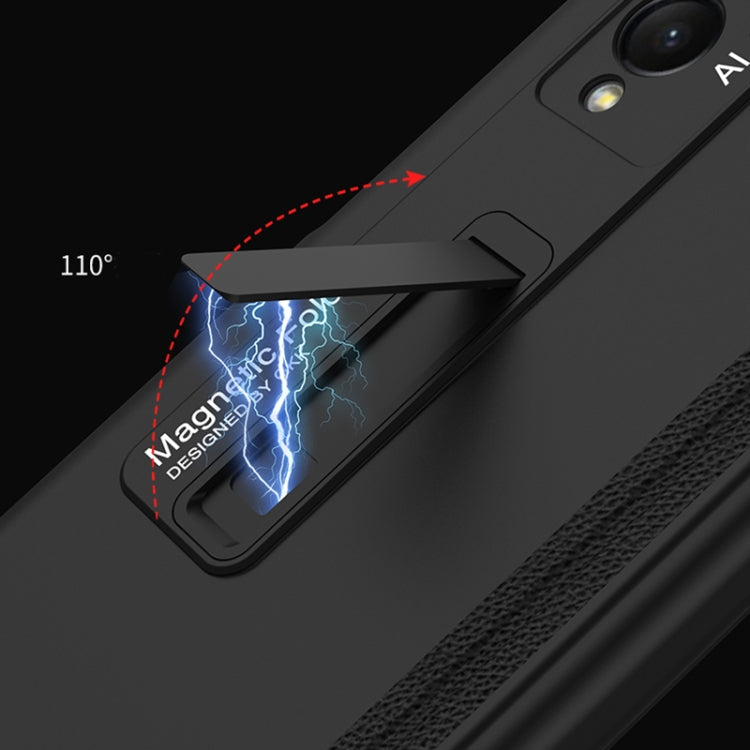 For Samsung Galaxy Z Fold3 5G GKK Magnetic Full Coverage Phone Flip Case with Holder(Black) - free shipping - PMC TechLife - Order now!