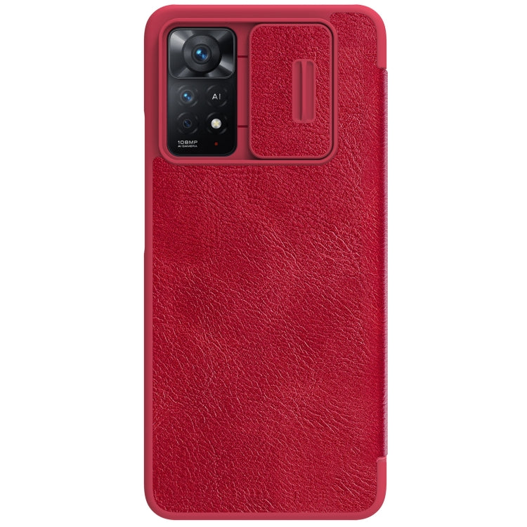 For Xiaomi Redmi Note 11 Pro Global / 11 Pro 5G Global / 11 Pro+ 5G India / 11E Pro 5G NILLKIN QIN Series Pro Crazy Horse Texture Leather Case(Red) - free shipping - PMC TechLife - Order now!