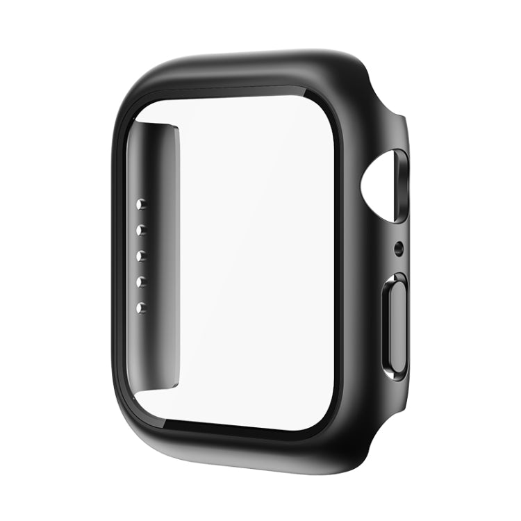 ROCK 2 in 1 PC Frame + Tempered Glass Protector Case For Apple Watch Series 9 / 8 / 7 41mm(Black) - Watch Cases by ROCK | Online Shopping South Africa | PMC TechLife | Buy Now Pay Later Mobicred