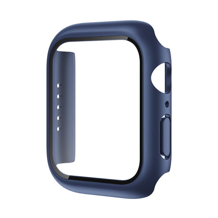 ROCK 2 in 1 PC Frame + Tempered Glass Protector Case For Apple Watch Series 9 / 8 / 7 41mm(Blue) - Watch Cases by ROCK | Online Shopping South Africa | PMC TechLife | Buy Now Pay Later Mobicred