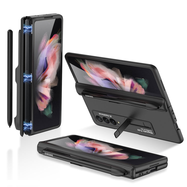 For Samsung Galaxy Z Fold3 5G GKK Magnetic Full Coverage Phone Flip Case with Pen Slot(Black) - free shipping - PMC TechLife - Order now!