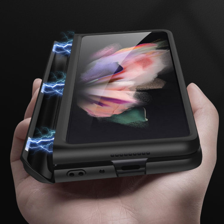 For Samsung Galaxy Z Fold3 5G GKK Magnetic Full Coverage Phone Flip Case with Pen Slot(Gold) - free shipping - PMC TechLife - Order now!
