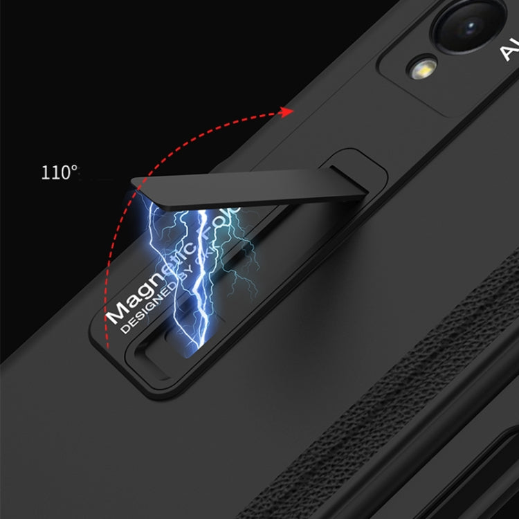 For Samsung Galaxy Z Fold3 5G GKK Magnetic Full Coverage Phone Flip Case with Pen Slot(Silver) - free shipping - PMC TechLife - Order now!