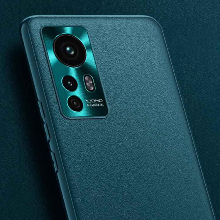 For Xiaomi Mi 12 Ultra 5G Plain Skin Leather Phone Case(Green) - Xiaomi Cases by GKK | Online Shopping South Africa | PMC TechLife