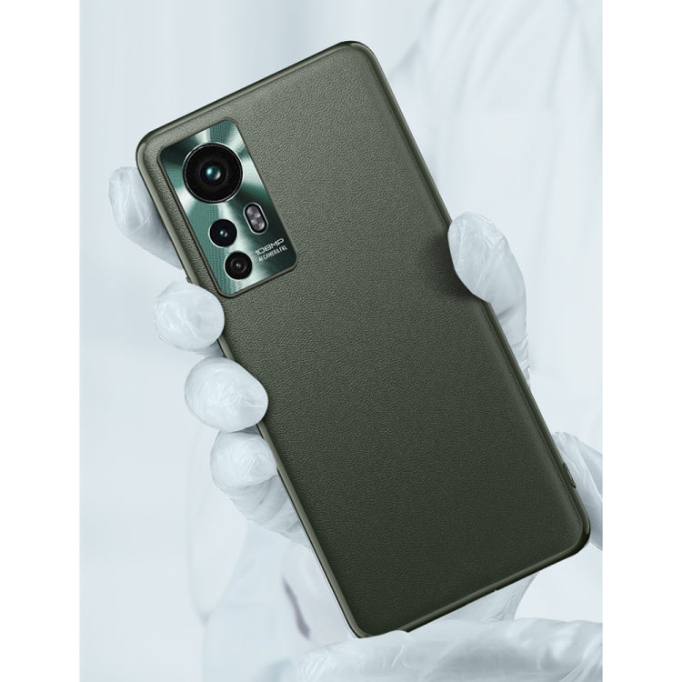For Xiaomi Mi 12 Ultra 5G Plain Skin Leather Phone Case(Cyan) - Xiaomi Cases by GKK | Online Shopping South Africa | PMC TechLife