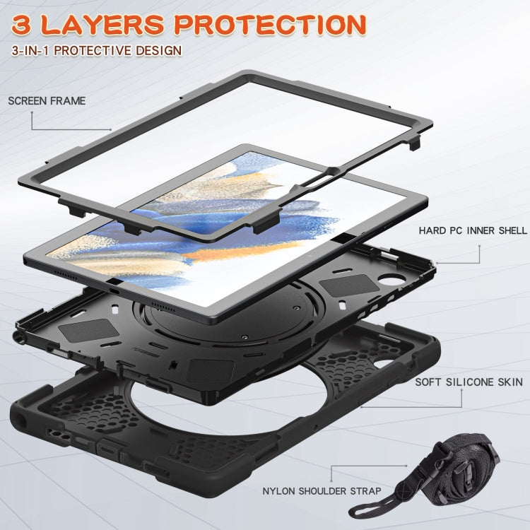 For Samsung Galaxy Tab A8 10.5 2021 Silicone + PC Tablet Case(Black + Black) - free shipping - PMC TechLife - Order now!