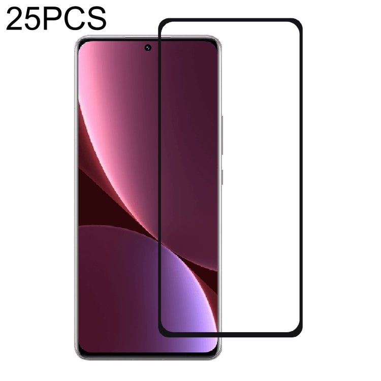 25 PCS 9H HD 3D Curved Edge Tempered Glass Film For Xiaomi 12 Pro(Black) - 12 Pro Tempered Glass by PMC TechLife | Online Shopping South Africa | PMC TechLife
