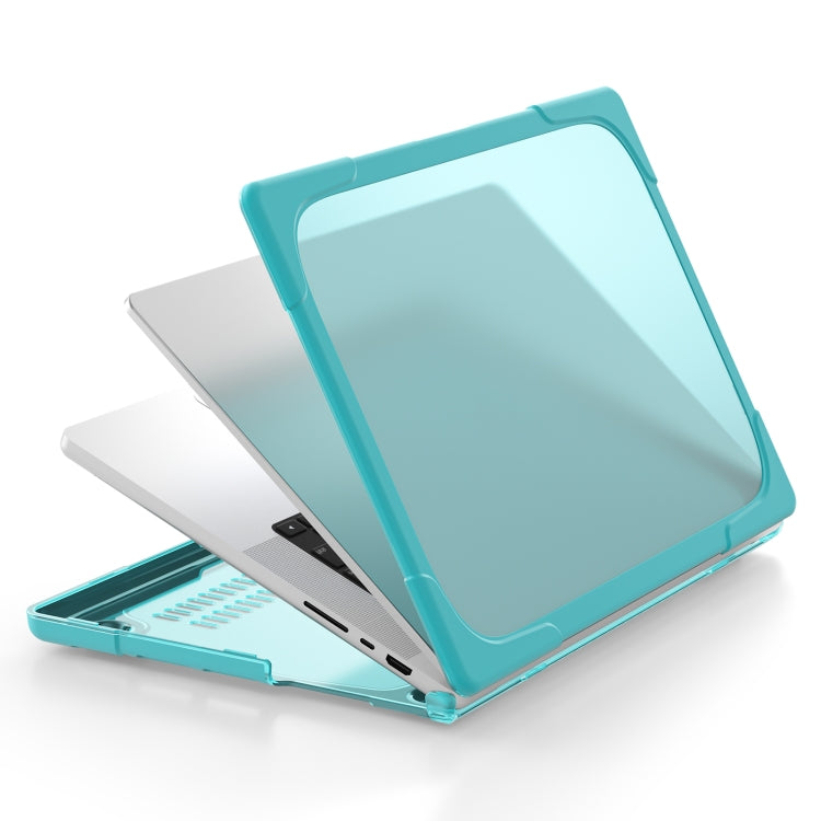 TPU + PC Two Color Laptop Protective Case For MacBook Pro 14.2 inch A2442 2021(Light Blue) - MacBook Pro Cases by PMC TechLife | Online Shopping South Africa | PMC TechLife