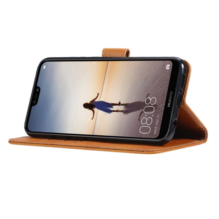For Huawei P20 Lite GUSSIM Business Style Horizontal Flip Leather Case with Holder & Card Slots & Wallet(Khaki) - Huawei Cases by GUSSIM | Online Shopping South Africa | PMC TechLife | Buy Now Pay Later Mobicred