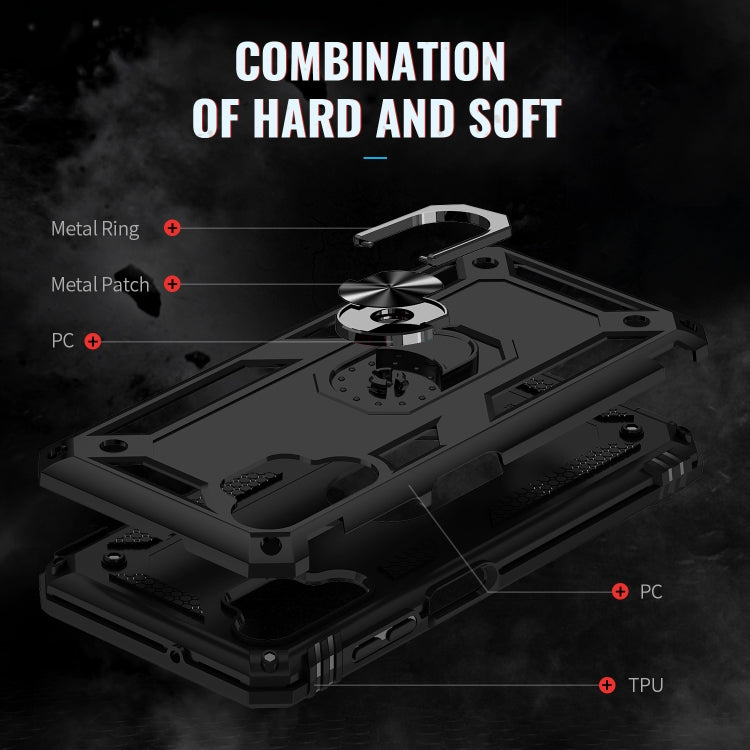 For Samsung Galaxy A13 4G Shockproof TPU + PC Phone Case with Holder(Black) - free shipping - PMC TechLife - Order now!