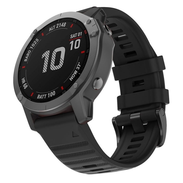 Compatible with Garmin Fenix 7X Silicone Watch Band(Black) - Watch Bands by PMC TechLife | Online Shopping South Africa | PMC TechLife | Buy Now Pay Later Mobicred