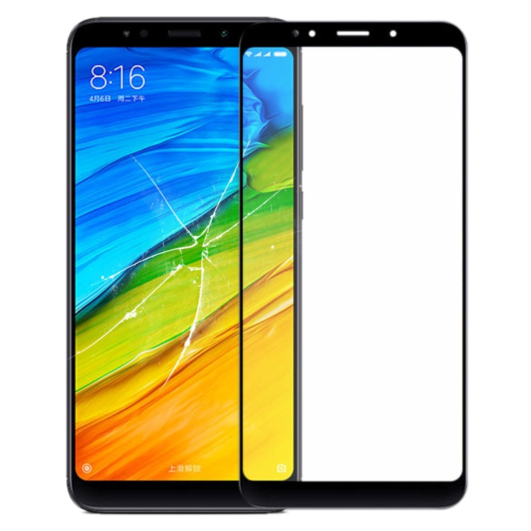 Front Screen Outer Glass Lens with OCA Optically Clear Adhesive for Xiaomi Redmi 5 Plus(Black) - free shipping - PMC TechLife - Order now!