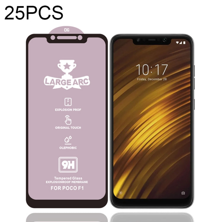 25 PCS 9H HD Large Arc High Alumina Full Screen Tempered Glass Film for Xiaomi Pocophone F1 -  by PMC TechLife | Online Shopping South Africa | PMC TechLife