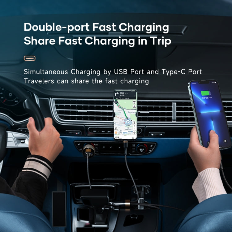 ROCK H16 PD 72W Type-C / USB-C + USB Dual Ports Car Charger - free shipping - PMC TechLife - Order now!