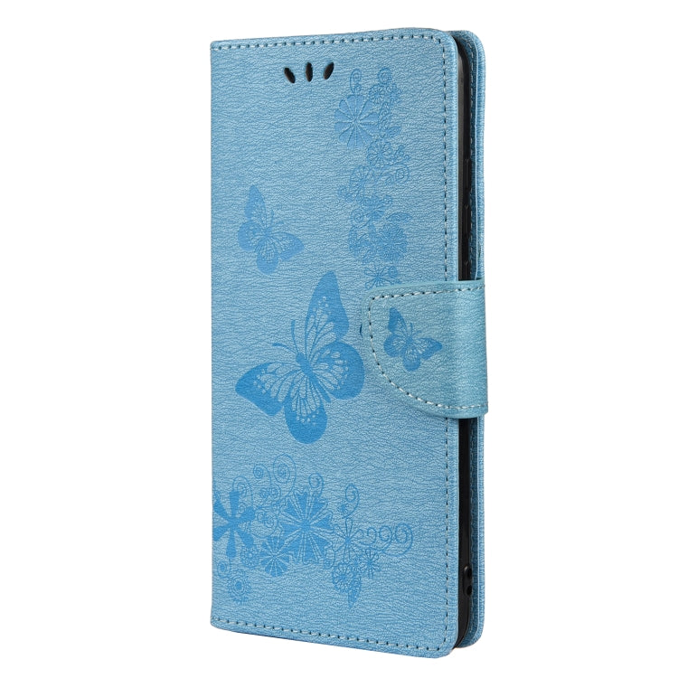 For Samsung Galaxy A23 5G Butterfly Embossed Horizontal Flip Leather Phone Case with Card Slot & Holder(Blue) - free shipping - PMC TechLife - Order now!