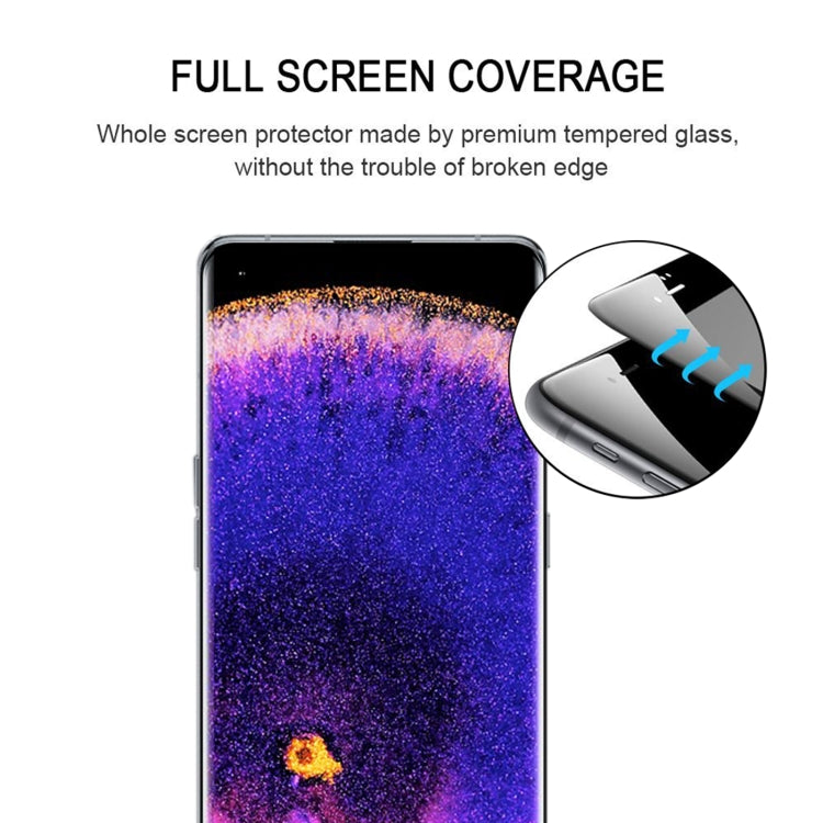 3D Curved Edge Full Screen Tempered Glass Film For OPPO Find X5(Black) -  by PMC TechLife | Online Shopping South Africa | PMC TechLife