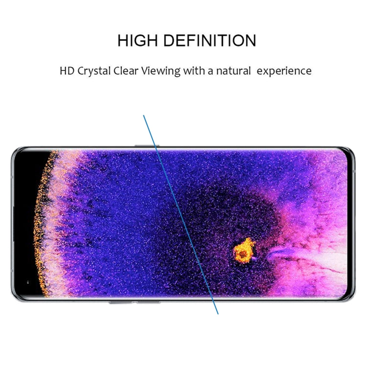3D Curved Edge Full Screen Tempered Glass Film For OPPO Find X5(Black) -  by PMC TechLife | Online Shopping South Africa | PMC TechLife