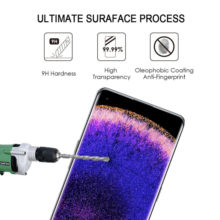 3D Curved Edge Full Screen Tempered Glass Film For OPPO Find X5(Black) -  by PMC TechLife | Online Shopping South Africa | PMC TechLife