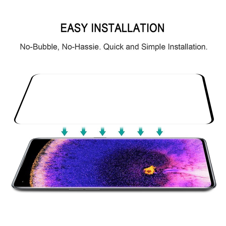 3D Curved Edge Full Screen Tempered Glass Film For OPPO Find X5(Black) -  by PMC TechLife | Online Shopping South Africa | PMC TechLife