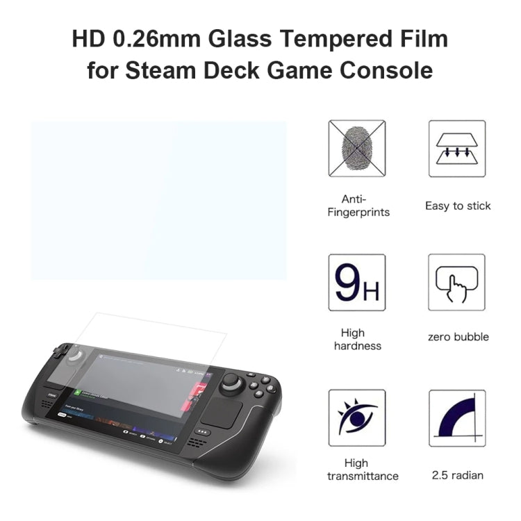 0.26mm 9H 2.5D Tempered Glass Film For Steam Deck Game Console - Accessories by PMC TechLife | Online Shopping South Africa | PMC TechLife