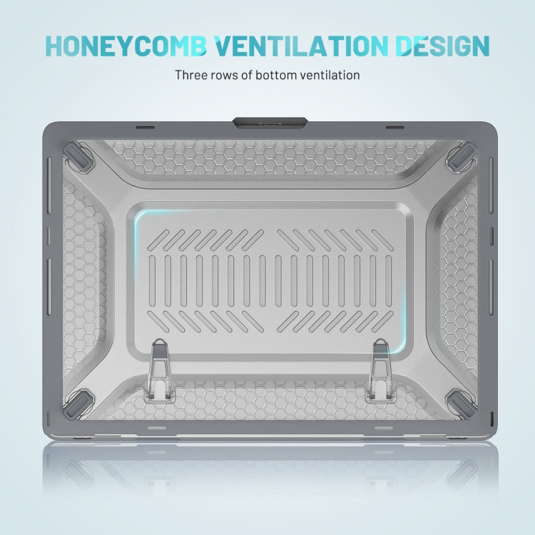 PC + TPU Honeycomb Laptop Protective Case For MacBook Pro 16.2 inch A2485 2021(Star Gray) - MacBook Pro Cases by PMC TechLife | Online Shopping South Africa | PMC TechLife