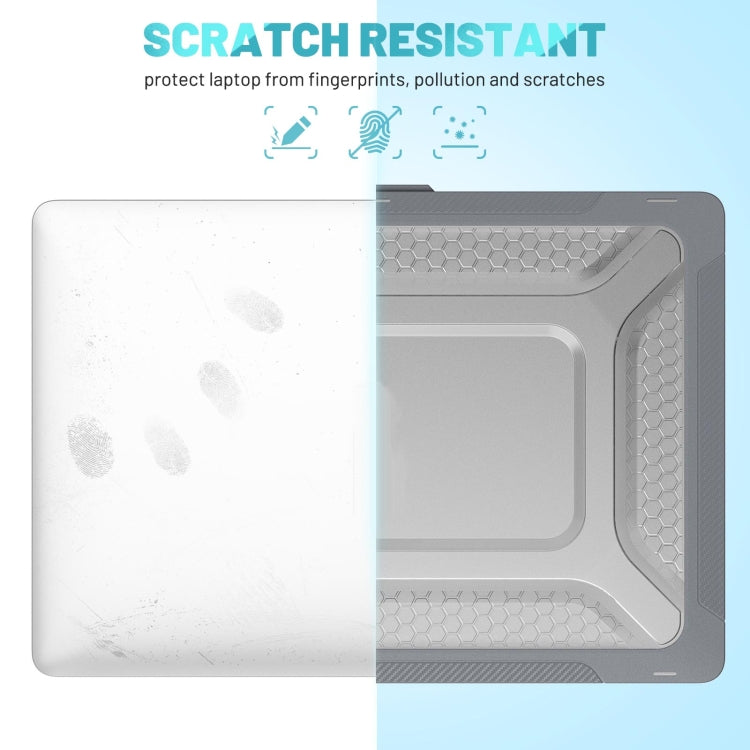 PC + TPU Honeycomb Laptop Protective Case For MacBook Pro 16.2 inch A2485 2021(Star Gray) - MacBook Pro Cases by PMC TechLife | Online Shopping South Africa | PMC TechLife