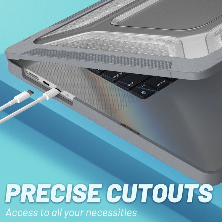 PC + TPU Honeycomb Laptop Protective Case For MacBook Pro 16.2 inch A2485 2021(Star Gray) - MacBook Pro Cases by PMC TechLife | Online Shopping South Africa | PMC TechLife