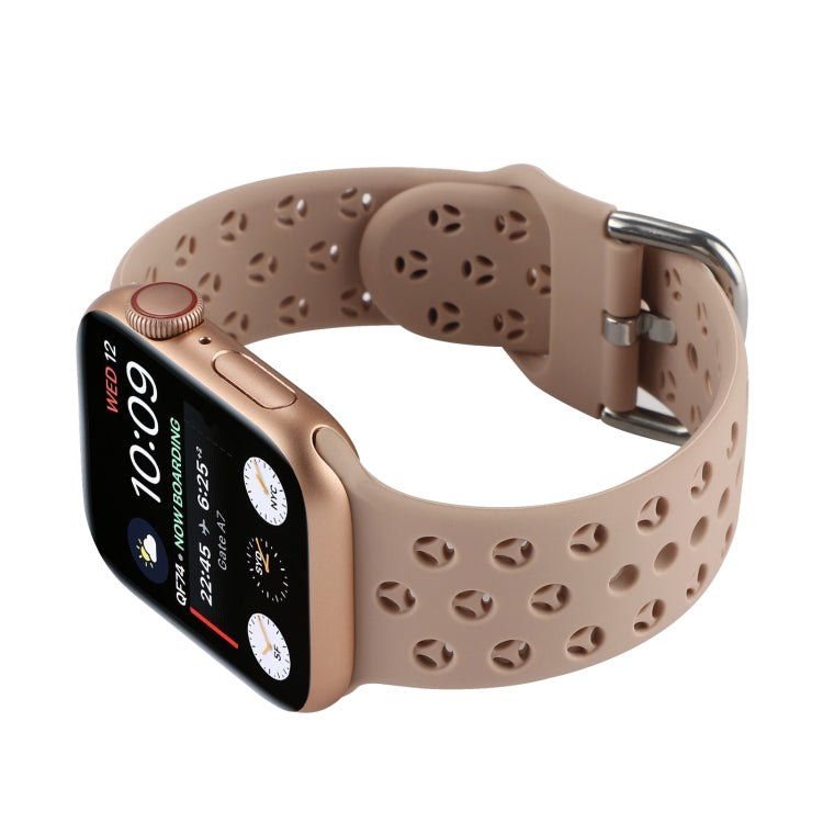 Hollow Out Silicone Watch Band For Apple Watch Series 9&8&7 41mm / SE 3&SE 2&6&SE&5&4 40mm / 3&2&1 38mm(10) - free shipping - PMC TechLife - Order now!