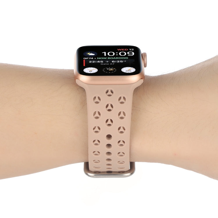 Hollow Out Silicone Watch Band For Apple Watch Series 9&8&7 41mm / SE 3&SE 2&6&SE&5&4 40mm / 3&2&1 38mm(10) - free shipping - PMC TechLife - Order now!