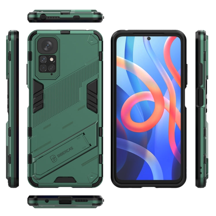For Xiaomi Redmi Note 11 / Note 11S Global Punk Armor 2 in 1 PC + TPU Shockproof Phone Case with Invisible Holder(Green) - free shipping - PMC TechLife - Order now!