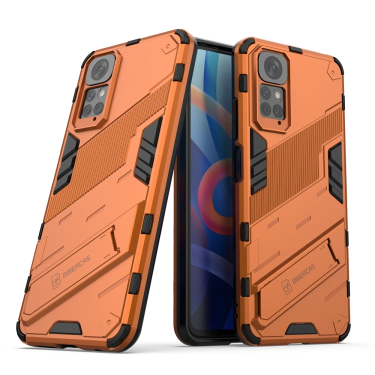 For Xiaomi Redmi Note 11 / Note 11S Global Punk Armor 2 in 1 PC + TPU Shockproof Phone Case with Invisible Holder(Orange) - free shipping - PMC TechLife - Order now!