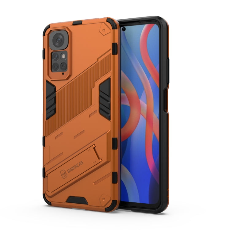 For Xiaomi Redmi Note 11 / Note 11S Global Punk Armor 2 in 1 PC + TPU Shockproof Phone Case with Invisible Holder(Orange) - free shipping - PMC TechLife - Order now!