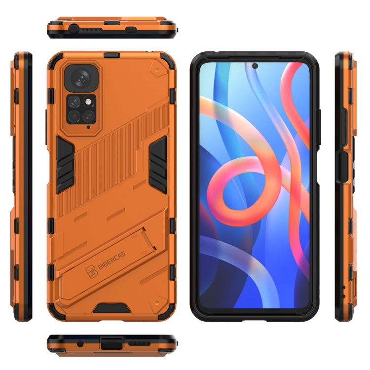 For Xiaomi Redmi Note 11 / Note 11S Global Punk Armor 2 in 1 PC + TPU Shockproof Phone Case with Invisible Holder(Orange) - free shipping - PMC TechLife - Order now!