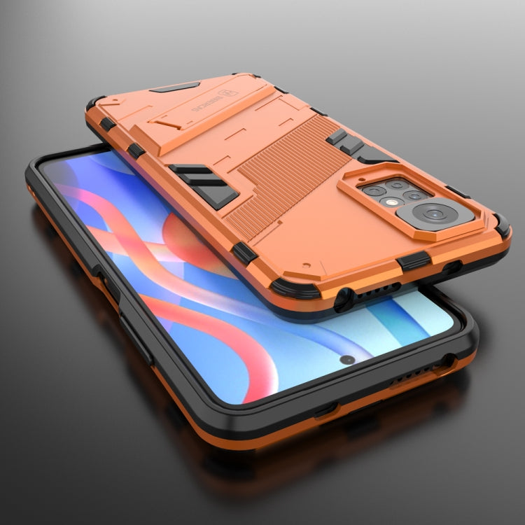 For Xiaomi Redmi Note 11 / Note 11S Global Punk Armor 2 in 1 PC + TPU Shockproof Phone Case with Invisible Holder(Orange) - free shipping - PMC TechLife - Order now!