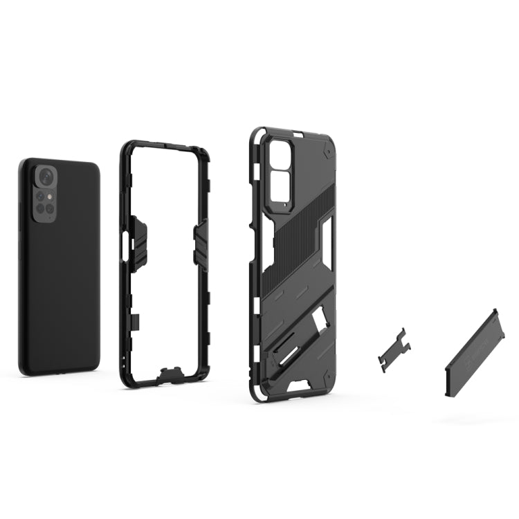 For Xiaomi Redmi Note 11 / Note 11S Global Punk Armor 2 in 1 PC + TPU Shockproof Phone Case with Invisible Holder(Blue) - free shipping - PMC TechLife - Order now!