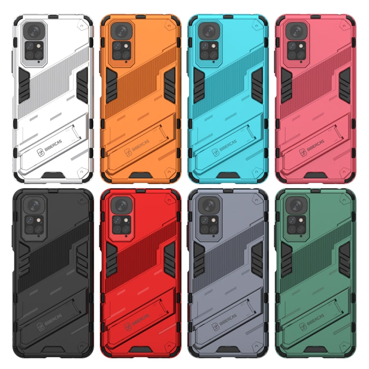 For Xiaomi Redmi Note 11 / Note 11S Global Punk Armor 2 in 1 PC + TPU Shockproof Phone Case with Invisible Holder(Green) - free shipping - PMC TechLife - Order now!