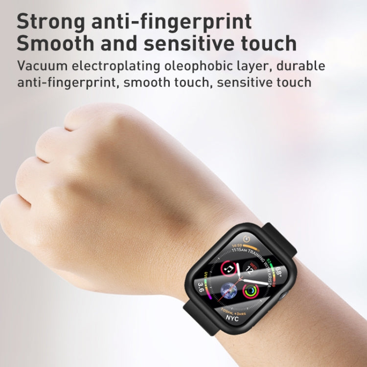 ROCK 2 in 1 PC Frame + Film Protector Case For  Apple Watch Series 6 & SE & 5 & 4 44mm(Black) - Watch Cases by ROCK | Online Shopping South Africa | PMC TechLife | Buy Now Pay Later Mobicred