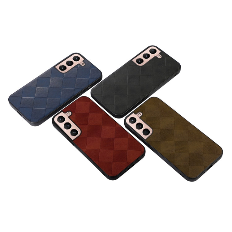 For Samsung Galaxy S22+ 5G Weave Plaid PU Phone Case(Black) - free shipping - PMC TechLife - Order now!