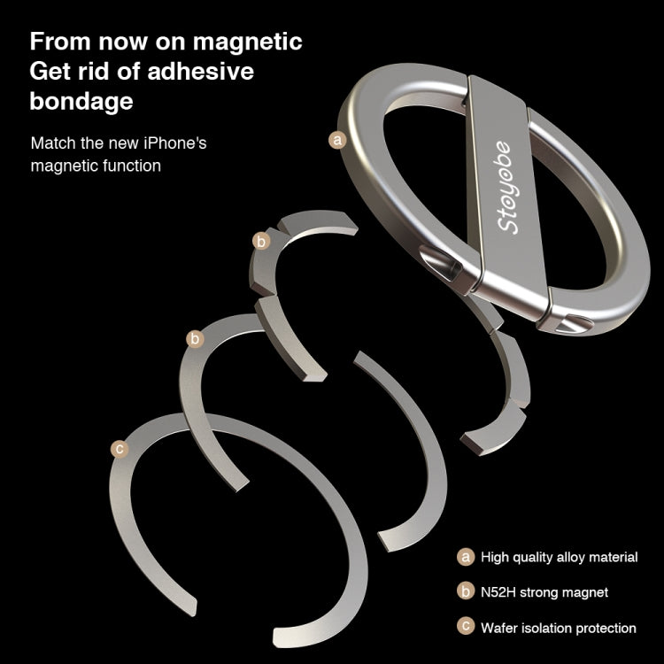 DUX DUICS Stoyobe HF-IV Magnetic Mobile Phone Stand Bracket for iPhone 12 & 13 Series(Black) - Hand-Sticking Bracket by DUX DUCIS | Online Shopping South Africa | PMC TechLife | Buy Now Pay Later Mobicred