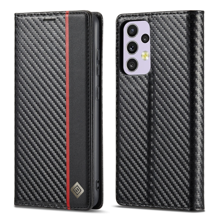 For Samsung Galaxy A33 5G LC.IMEEKE Carbon Fiber PU + TPU Leather Phone Case(Vertical Black) - Galaxy Phone Cases by LC.IMEEKE | Online Shopping South Africa | PMC TechLife | Buy Now Pay Later Mobicred