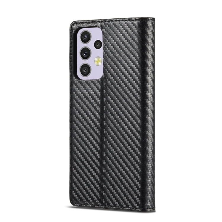 For Samsung Galaxy A33 5G LC.IMEEKE Carbon Fiber PU + TPU Leather Phone Case(Vertical Black) - Galaxy Phone Cases by LC.IMEEKE | Online Shopping South Africa | PMC TechLife | Buy Now Pay Later Mobicred