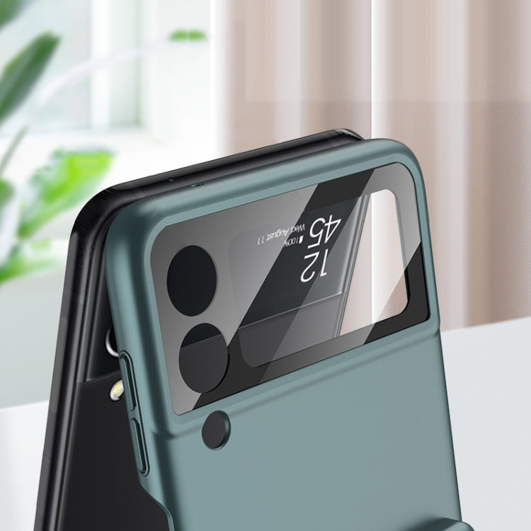 For Samsung Galaxy Z Flip3 5G GKK Integrated Ultra-thin Full Coverage Phone Flip Case with Pen(Silver) - free shipping - PMC TechLife - Order now!