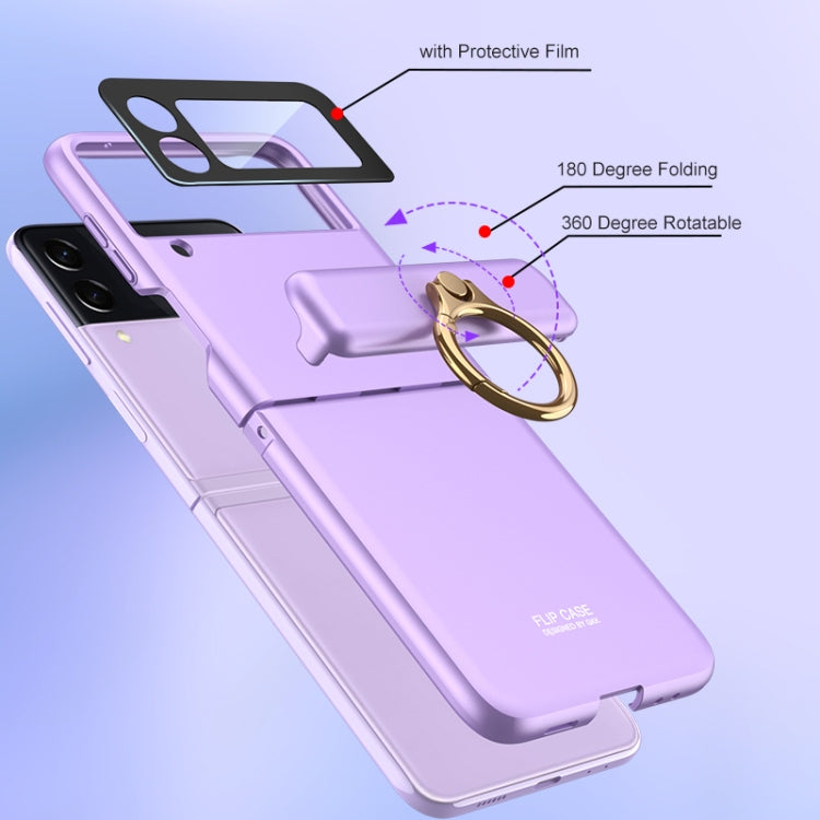 For Samsung Galaxy Z Flip3 5G GKK Magnetic Hinged Flip Case with Ring Holder(Pink) - free shipping - PMC TechLife - Order now!