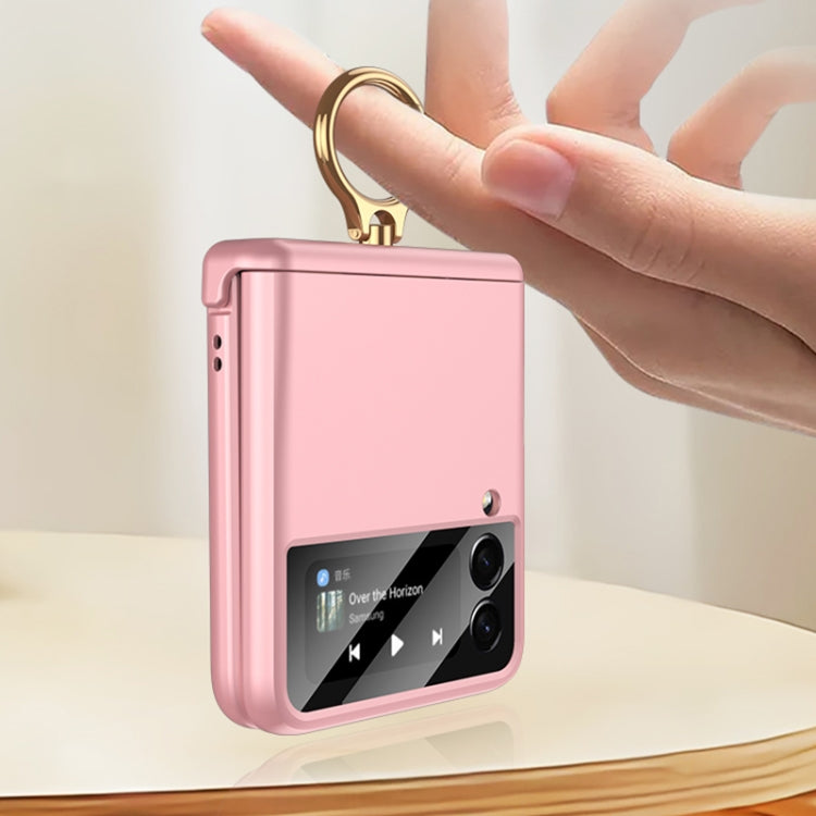 For Samsung Galaxy Z Flip3 5G GKK Magnetic Hinged Flip Case with Ring Holder(Pink) - free shipping - PMC TechLife - Order now!