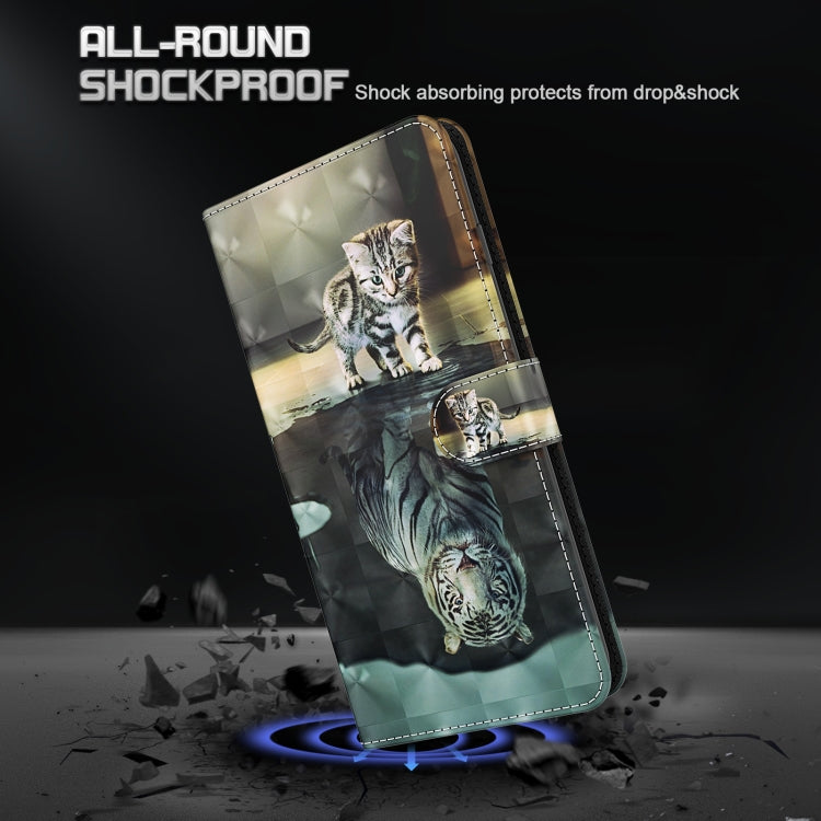 For Samsung Galaxy A13 4G 3D Painting Pattern TPU + PU Leather Phone Case(Cat Tiger) - free shipping - PMC TechLife - Order now!