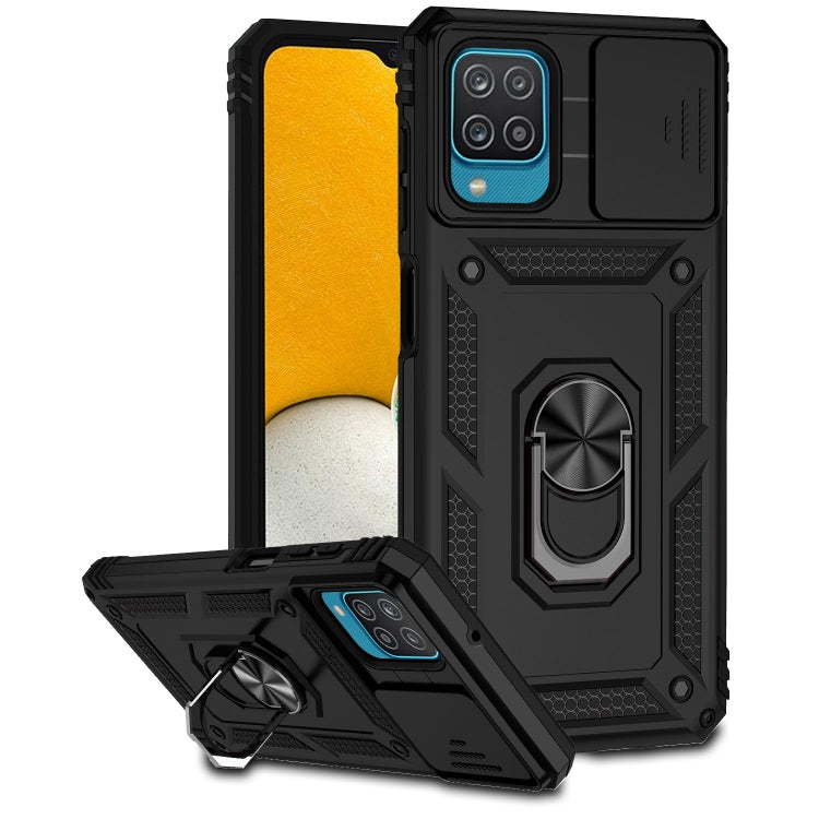 For Samsung Galaxy A12 Sliding Camshield Holder Phone Case(Black) - free shipping - PMC TechLife - Order now!