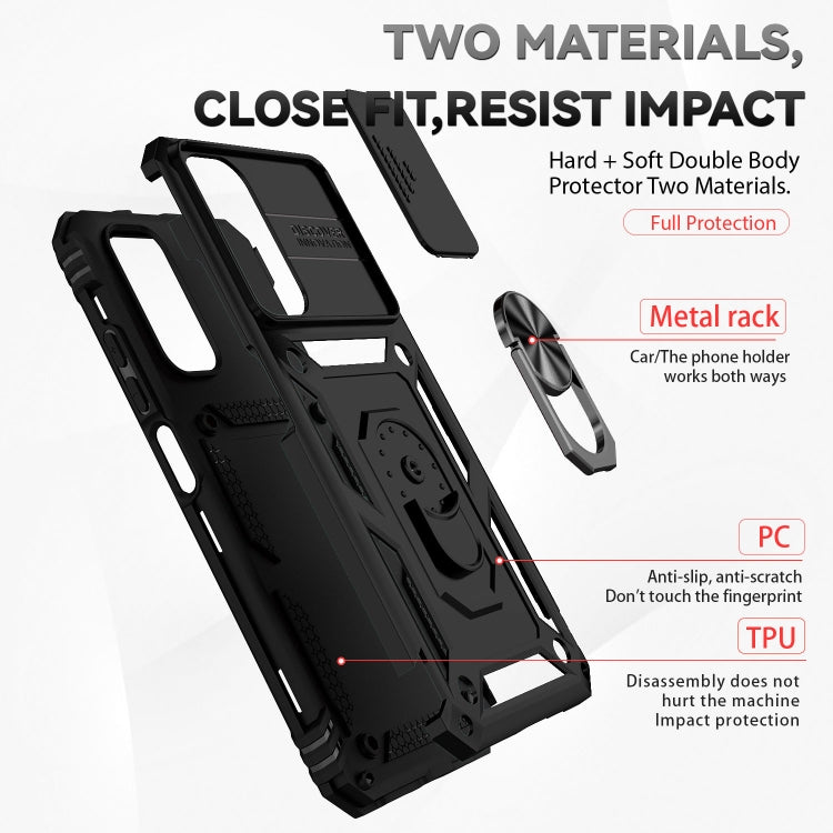 For Xiaomi Redmi Note 11 Global Sliding Camshield Holder Phone Case(Black) - free shipping - PMC TechLife - Order now!