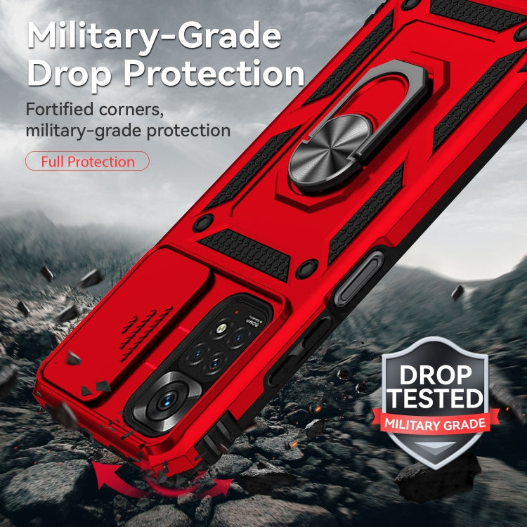 For Xiaomi Redmi Note 11 Global Sliding Camshield Holder Phone Case(Red) - free shipping - PMC TechLife - Order now!