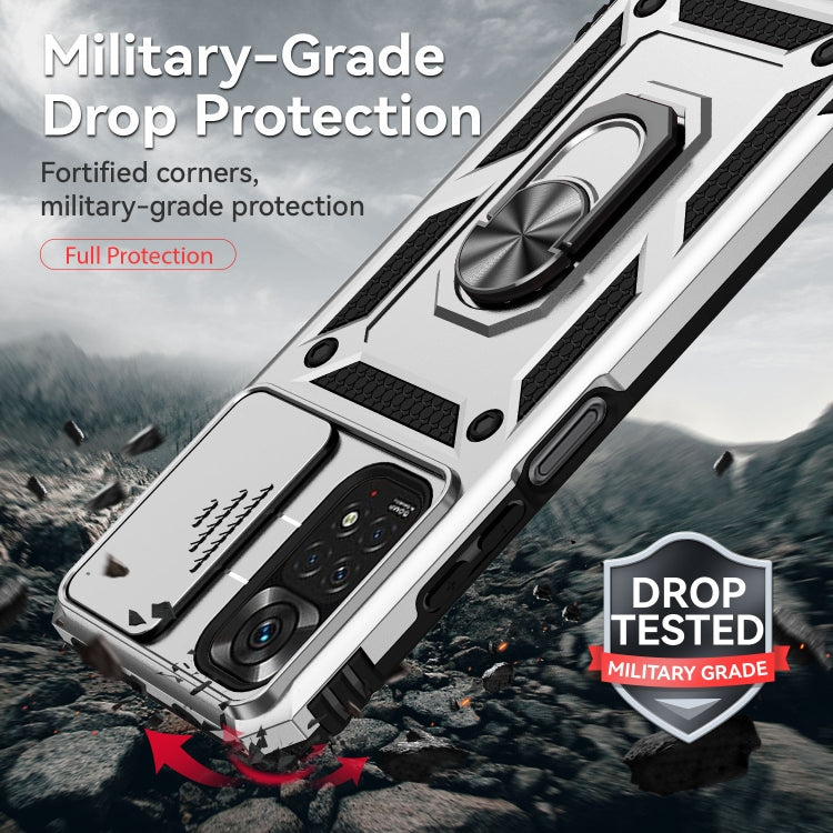 For Xiaomi Redmi Note 11 Global Sliding Camshield Holder Phone Case(Silver) - free shipping - PMC TechLife - Order now!